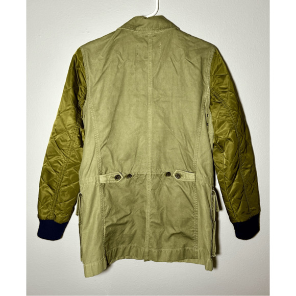 J. Crew Boyfriend Fatigue Women’s Quilted Utility Jacket Camo Green Sz Small - Picture 5 of 7